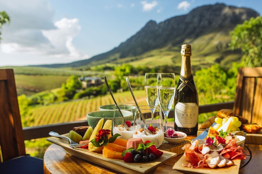 Wine and a view across the Cape Winelands